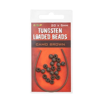 ESP Tungsten Loaded Beads Camo Brown 1 ESP Tungsten Loaded Beads Camo Brown
