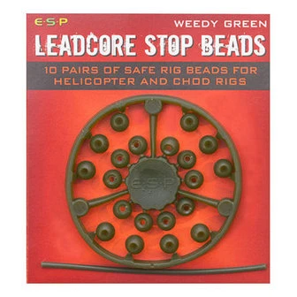 ESP Leadcore Stop Beads Weedy Green 1 ESP Leadcore Stop Beads Weedy Green