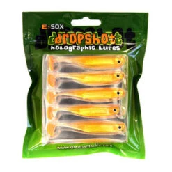 E-Sox Dropshot Lures 7,5cm Big Eye Fry Paddle Tail Orange