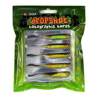 E-Sox Dropshot Lures 7,5cm Big Eye Fry Split Tail Bronze/Gold 1 E-Sox Dropshot Lures 7,5cm Big Eye Fry Split Tail Bronze/Gold