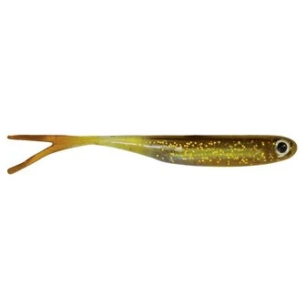 E-Sox Dropshot Lures 7,5cm Big Eye Fry Split Tail Bronze/Gold 2 E-Sox Dropshot Lures 7,5cm Big Eye Fry Split Tail Bronze/Gold - Afbeelding 2