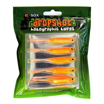 E-Sox Dropshot Lures 7,5cm Big Eye Fry Split Tail Orange 1 E-Sox Dropshot Lures 7,5cm Big Eye Fry Split Tail Orange