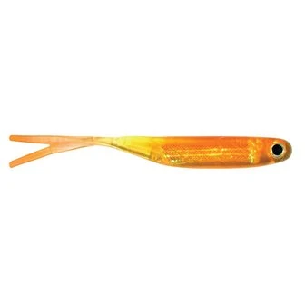 E-Sox Dropshot Lures 7,5cm Big Eye Fry Split Tail Orange 2 E-Sox Dropshot Lures 7,5cm Big Eye Fry Split Tail Orange - Afbeelding 2