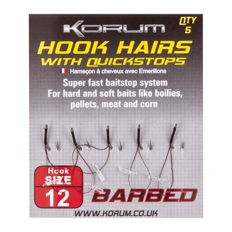Korum Hook Hairs With Quickstops 1 Korum Hook Hairs With Quickstops
