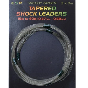 ESP Tapered Shock Leaders Weedy Green 1 ESP Tapered Shock Leaders Weedy Green