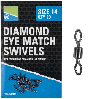 Preston Diamond Eye Match Swivels 1 Preston Diamond Eye Match Swivels