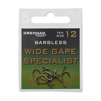 Drennan Wide Gape Specialist Barbless 1 Drennan Wide Gape Specialist Barbless